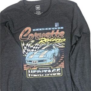 CHEVY CORVETTE GM Licensed Long Sleeve T-Shirt Mens XL Racing Car Enthusiast Tee